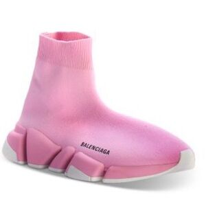 Balenciaga Speed.2 Light Sock Sneakers Shoes Pink White soles size 9